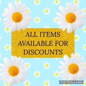 ALL ITEMS AVAILABLE FOR DISCOUNTS